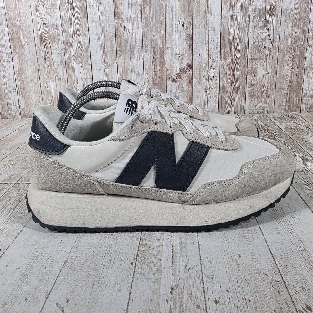 New Balance 237 Womens Shoes Sea Salt Black Suede Sneakers WS237BW Size 11